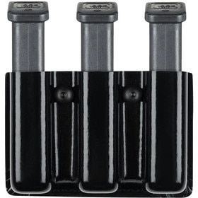 safariland 775 slimline open top triple magazine pouch features a high gloss finish and holds 3 glock 21 mags